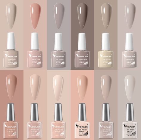 Clean Nail Polish Colors, Milky Nail Polish, Venalisa Gel Polish, Nude Gel Polish, Bio Sculpture Gel Nails, Milky Coffee, Elegant Touch Nails, Neutral Nail Color, Neutral Nail Polish