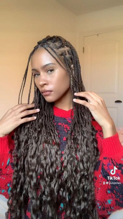 Girl Hairstyles With Bangs, Bohemian Goddess Braids, Goddess Braids Natural Hair, Half Up Half Down Braids, Braids Goddess, Braids Ideas, African American Braids, Natural Afro Hairstyles, Cute Box Braids Hairstyles