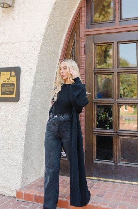 Long Black Cardigan Outfit, Long Black Cardigan Sweater, Maxi Cardigan Outfit, Black Cardigan Outfit, Long Cardigan Outfit, Long Oversized Cardigan, Long Black Cardigan, Black Cardigan Sweater, Long Duster