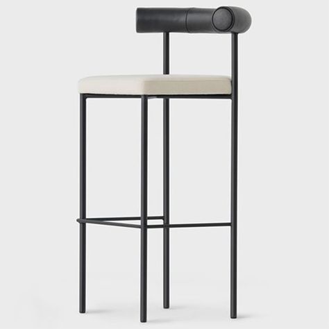 Kashmir Barstool - Property Furniture Modern Kitchen Stools, Kitchen Makeover Ideas, Bar Stool Kitchen, Stool Kitchen, Kursi Bar, Kitchen Stool, Black Steel Frame, Contemporary Furniture Design, Makeover Ideas