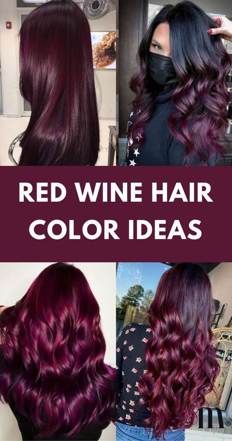 🍷 Discover the allure of red wine hair color with our guide featuring over 30 shades. From deep burgundy to sherry tones, find the perfect match for dark skin, whether you have curly or straight hair. Get inspired by styles with highlights, adding depth to your look. Dark Wine Hair Color, Dark Wine Hair, Red Wine Hair Color, Sandy Brown Hair Color, Burnt Orange Hair Color, Red Wine Hair, Black And Green Hair, Dark Burgundy Hair, Best Hair Color Ideas