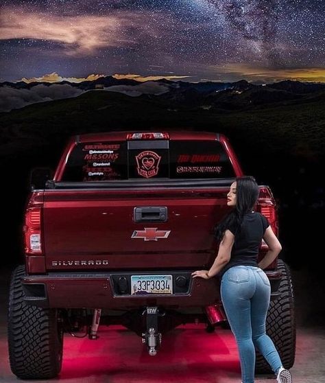 Country Girl Truck, Chevy Wheels, Chevy Trucks Silverado, Silverado Truck, Chevy Girl, Dropped Trucks, Lauren Phillips, Custom Chevy Trucks, Best Fails