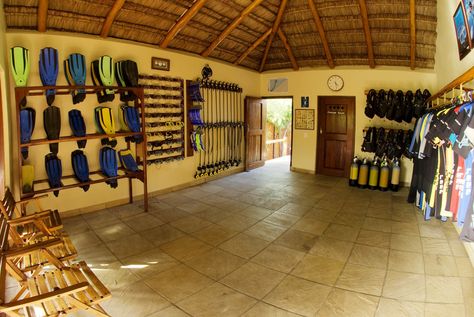 Scuba Diving Equipment, Sports Center, Dive Shop, Equipment Storage, Diving Center, Diving Equipment, Garage Design, Design Center, Kayaks