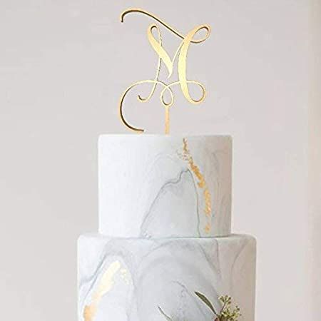 Amazon.com: Letter M Monogram Cake Topper,Wedding Gold Cake Decoration Favors: Kitchen & Dining M Cake Topper, Letter M Monogram, Gold Cake Decorations, Cake Topper Wedding Monogram, Monogram Wedding Cake, Monogram Cake Toppers, Monogram Cake, Rustic Wedding Cake Toppers, M Monogram