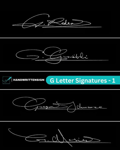 Signature letter style with "G"😊 #signature #signaturedesign #handwriting #giveaways #signatureideas #unterschrift #firma Letter G Signature Ideas, G Signature Ideas, G Signature, Signature Ideas, Letter G, Signature Design, Handwriting, Calligraphy, My Saves