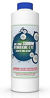 Amazon.com: FDC 99% Pure Sodium Hydroxide/Pure Lye, 2 lb Jar: Home & Kitchen Wood Stain Remover, Removing Stain From Wood, Lye Soap, Oxygen Bleach, Oxalic Acid, Rust Remover, Pure Soap, Liquid Castile Soap, Diy Cleaning Solution