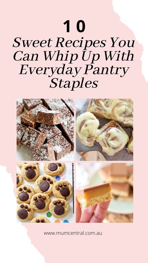 Desserts From Pantry Staples, Pantry Staple Dessert, Pantry Dessert Ideas, Pantry Dessert, Easy Anzac Biscuits, Afternoon Tea Ideas, Non Chocolate Desserts, Survival Recipes, Chocolate Sheet Cake Recipe