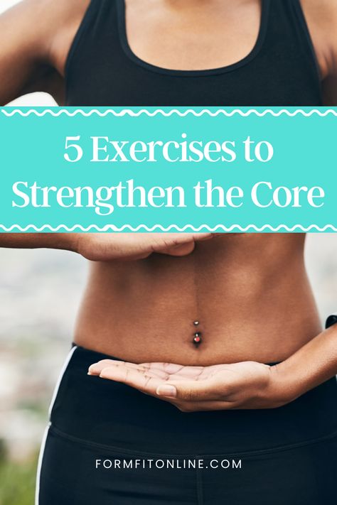 If you focus on these 5 exercises you will be able to strengthen your core safely. Exercise To Strengthen Core, How To Strengthen Core, Core Strengthening Exercises For Women, Strengthen Core Muscles, Core Strengthening, Core Strengthening Exercises, Strengthen Your Core, Strengthen Core, Diastasis Recti