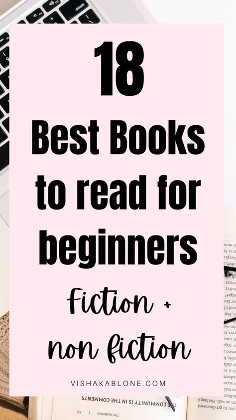 18 Easy to read books for beginners (Fiction + Non Fiction) - Vishaka Blone English Novels Books, Beginner Reading, Novels For Beginners, Best Non Fiction Books, Easy Reader Books, Books For Beginners, Best Fiction Books, Fiction Books To Read, Must Read Novels