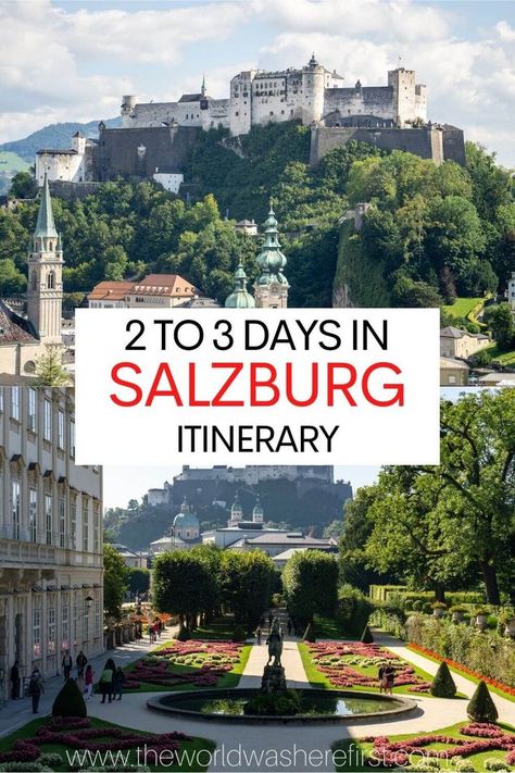 Looking for the perfect Salzburg itinerary? Check out this guide on how to spend 2 or 3 days in this beautiful Austrian city! Salzburg Itinerary, Salzburg Travel, Day Trips From Vienna, Vienna Travel, Germany Vacation, Salzburg Austria, Austria Travel, Baroque Architecture, European Vacation