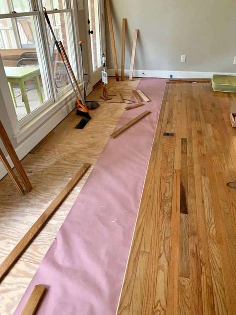 DIY Hardwood Floors Install Hardwood Floors Diy, Diy Wood Floor Installation, Laying Hardwood Flooring Diy, Diy Hardwood Floors Installation, Install Wood Floors Diy, How To Install Hardwood Floors, Installing Hardwood Floors Diy, Installing Wood Floors Diy, Hardwood Floors Diy