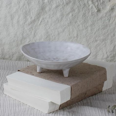 Amazon.com: COZLIV Wabi Sabi Footed Decorative Bowl, Multi-Purpose Small Ceramic Bowl, Vintage Rustic Boho Shelf Table Decor, Natural White: Home & Kitchen Boho Shelf, Aesthetic Effect, Counter Bathroom, Shabby Chic Modern, Retro Texture, Small Ceramic Bowl, Coffee Table Kitchen, Bedroom Nightstand, Shelf Table