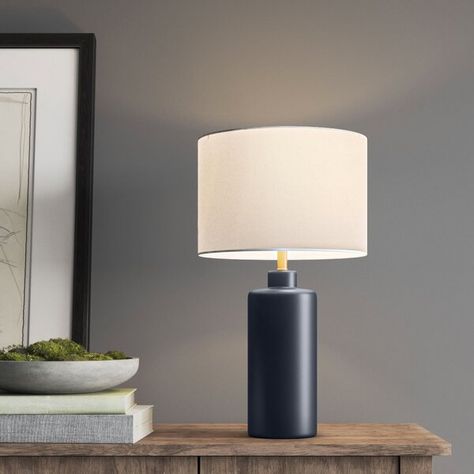 Black bedside lamp