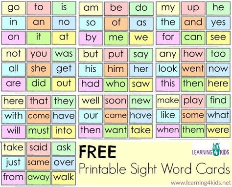 Free Printable Sight Word Cards - 90 words included and blank cards for you to add your own words from @jl4k Preschool Sight Words, Sight Words Printables, Teaching Sight Words, Sight Word Cards, Printable Preschool Worksheets, Sight Words Kindergarten, Sight Word Practice, Site Words, Sight Word Activities