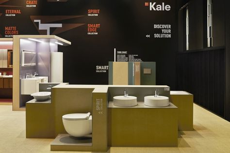 The bathroom’s circus. Kale at ISH 15 Sanitary Showroom, Tiles Showroom, Showroom Inspiration, Bath Showroom, Bathroom Store, Bathroom Showrooms, Showroom Display, Showroom Interior Design, Tile Showroom