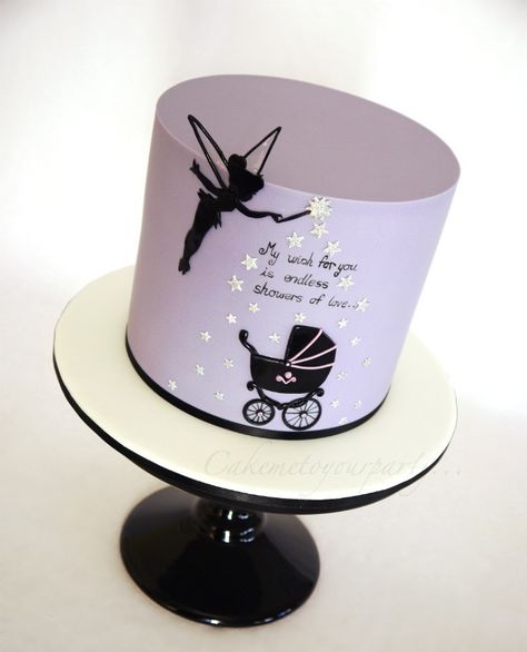 Tinkerbell Baby Shower Cake | Flickr - Photo Sharing! Tinkerbell Theme, Tinkerbell Nursery, Neverland Party, 21st Ideas, Tinkerbell Cake, Simple Cakes, Fairy Baby Showers, Torte Decorate, Surprise Baby Shower