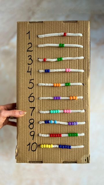 Diy Abacus How To Make, Diy Abacus, Early Numeracy, Teaching Learning Material, Abacus Math, Diy Montessori Toys, Stem Classes, Diy Montessori, Montessori Diy