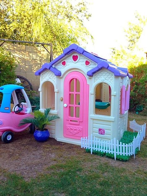 Moodboard Example, Little Tikes Playhouse Makeover, Gingerbread Playhouse, Plastic Playhouse, Baby Play Areas, Baby Fancy Dress, Minnie Mouse Toys, House Makeovers, Backyard Playhouse