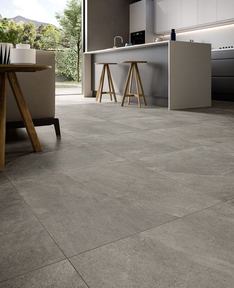 peak river Grey Tiles Living Room, Gray Porcelain Tile Floor, Grey Kitchen Tiles, Porcelain Superstore, Rustic Hallway, Marble Effect Tiles, Grey Kitchen Floor, Tiles Living Room, Gray Porcelain Tile