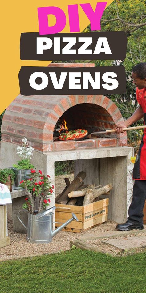 Trin For Trin Tegning, Outdoor Fireplace Pizza Oven, Pizza Oven Plans, Pizza Oven Outdoor Diy, Backyard Pizza Oven, Build A Pizza Oven, Oven Diy, Zelt Camping, Oven Outdoor