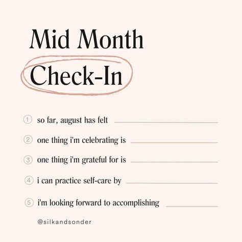 Monthly Check In Journal Prompts, Mid Month Check In, Monthly Check In, Mid Week Check In, Therapy Writing, Password Journal, 2024 Bujo, Better Habits, August Summer