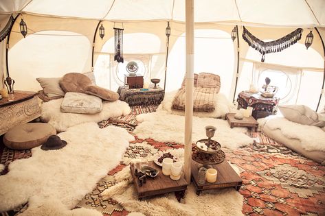 Fancy Camping, Bell Tent Interior, Lotus Belle Tent, Viking Tent, Luxury Yurt, Sca Camping, Boho Tent, Yurt Living, Yurt Tent