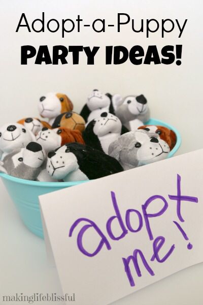 Adopt a Puppy Birthday Party Ideas | Making Life Blissful Adopt A Pet Birthday Party Ideas Free Printable, Pup Party Ideas, Pet Party Ideas For Kids, Adopt A Puppy Birthday Party, Puppy Birthday Party Ideas, Adopt A Pet Party, Puppy Party Ideas, Vet Party, Puppy Adoption Birthday Party