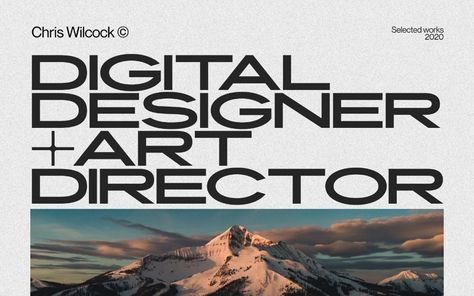 Design portfolio of Chris Wilcock co-founder and Creative Director at Outpost. Specialised in art direction, interactive design and brand development. Art Portfolio Website, Art Director Portfolio, Creative Director Portfolio, Web Portfolio, Digital Designer, Portfolio Website Design, Portfolio Book, Portfolio Site, Digital Portfolio