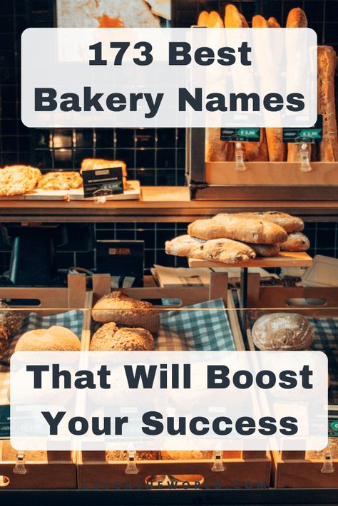 Best Bakery Names (1) Bakery Names Ideas, Bakery Shop Names, Bakery Business Plan, Bakery Names, Bakery Packaging Design, Processor Recipes, Home Bakery Business, Vintage Bakery, Bakery Shop Design