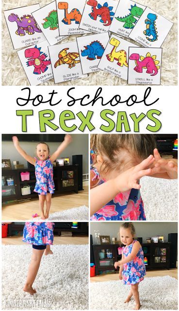 Learning is more fun when it involves movement! Practice all kinds of movement and listening skills with this T-Rex says gross motor activity. Great for tot school, preschool, or even kindergarten! Dinosaur Lesson, Dinosaur Theme Preschool, Dinosaur Activities Preschool, Gross Motor Activity, Kindergarten Songs, Dinosaurs Preschool, Early Learning Activities, Gross Motor Activities, Dinosaur Activities