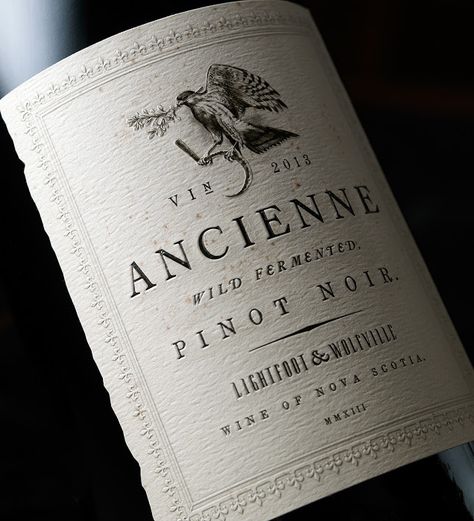 Ancienne on Packaging of the World - Creative Package Design Gallery Classic Wine Labels, Wine Label Inspiration, French Wine Labels, Vintage Wine Label, Wine Bottle Label Design, Wine Label Packaging, Wine Bottle Design, Wine Logo, Label Art