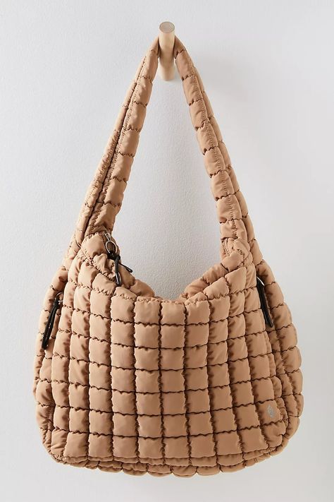 FP Movement Quilted Carryall | Free People 21st Birthday Trip, Fashion Travel Outfit, Fall Style Guide, Free People Bags, Slouchy Bag, Carryall Tote, Birthday Trip, Hobo Purse, Lightweight Quilt