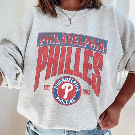 Baseball Fan Shirts, Baseball Sweater, Phillies Shirt, Philadelphia Phillies Baseball, Vintage Philadelphia, Baseball Sweatshirts, Phillies Baseball, Baseball Hoodie, Game Day Shirts