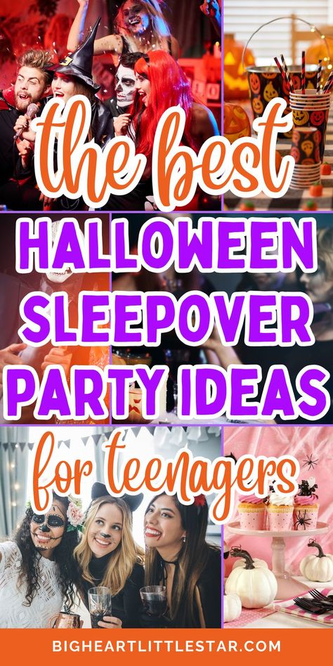 Throw an unforgettable Halloween sleepover with these exciting ideas for teens! Filled with creative DIY decorations, Halloween-themed snacks, and thrilling activities like pumpkin decorating and movie marathons, this guide covers everything you need. Give your teen the perfect night of Halloween fun! Halloween Sleepover, Halloween Slumber Party, Fall Sleepover, Fun Fall Activities, Sleepover Halloween, Halloween Themed Sleepover, Sleepover Essentials Halloween Slumber Party Ideas, Party Ideas Sleepover, Sleepover Ideas For Teens, Sleepover Party Foods, Halloween Sleepover Ideas, Halloween Slumber Party, Halloween Sleepover Party, Halloween Movie Night Party, Sleepover Party Ideas