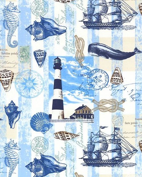 Sailor Illustration, Nautical Background, Beachy Wallpaper, Wildlife Wallpaper, Ocean Quilt, Scrapbook Printables Free, Nautical Prints, Coastal Wallpaper, Nautical Wallpaper