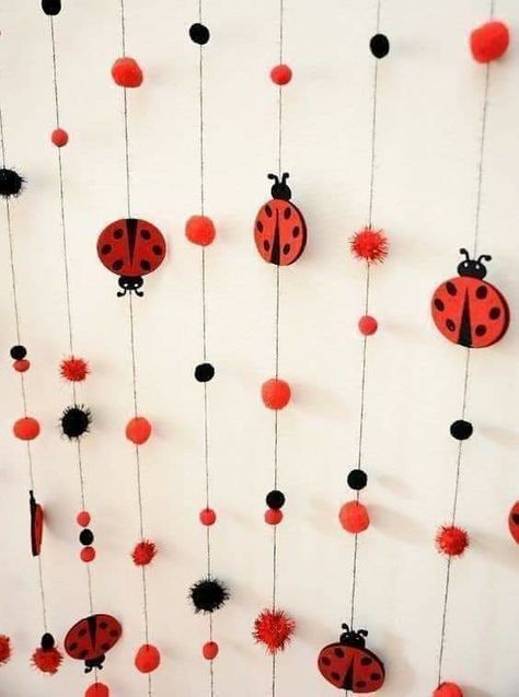 Ladybug Party Decorations, Ladybug Picnic, Miraculous Ladybug Party, Ladybug Baby Shower, Black Ladybug, Ladybug Decorations, Ladybug Birthday Party, Baby Ladybug, Ladybug Theme