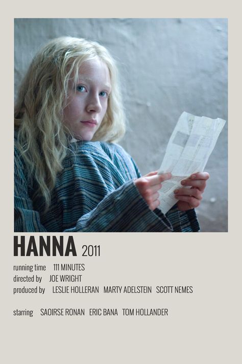 Hanna Movie, Netflix Movie List, Minimalist Polaroid Poster, Best Movie Quotes, Film Posters Minimalist, Great Movies To Watch, Polaroid Poster, Movie Poster Wall, Popular Tv Series