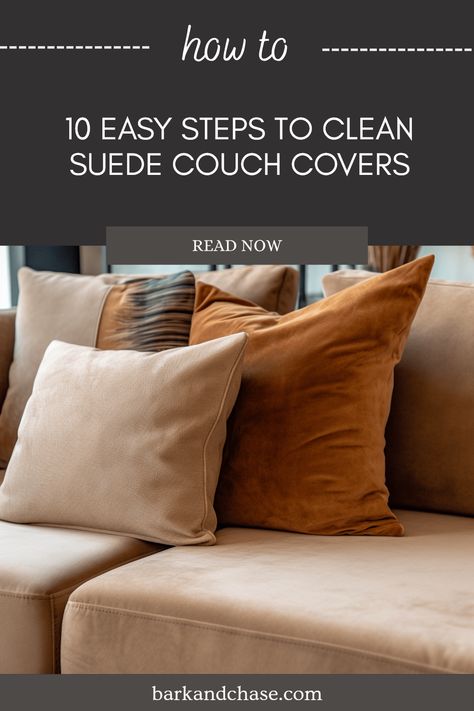 Simple and effective cleaning guide for suede couch covers. This pin showcases 10 easy steps for maintaining and refreshing your suede couch fabrics,  providing practical solutions for everyday cleaning. Cleaning Fabric Couch, Clean Suede Couch, Clean Fabric Couch, Suede Couch, Clean Suede, Microfiber Couch, Suede Sofa, Cleaning Fabric, Suede Cleaner