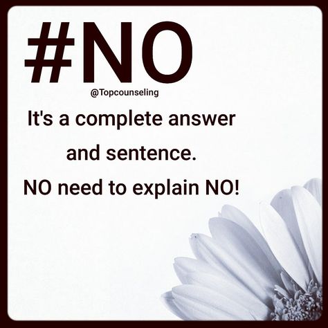 #wednesdaywordsofwisdom #No is a #word so much people struggle with! People rather lie and give a bunch of stories to avoid saying NO. Why cause yourself so much stress and frustrations because you have not learned how to say NO without any explanation or reasoning. I can help you with building the self-confidence to say NO & not feel guilty about it!! #topcounseling #lifecoach #CoachPat #topcounselingservices #wednesdaywisdom #wordsmatter #wordsofinspiration How To Say No, Remain Silent, Saying No, Words Matter, Wednesday Wisdom, How To Say, People Struggle, A Word, Physical Fitness