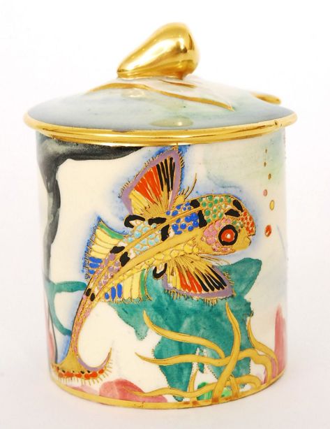 Carlton Ware - Shabunkin - ... | Fieldings Auctioneers Decorating With Chinoiserie, Carlton Ware, Royal Crown Derby, Fish Swimming, Exotic Birds, New Chinese, Grasses, Chinoiserie, Decorative Jars