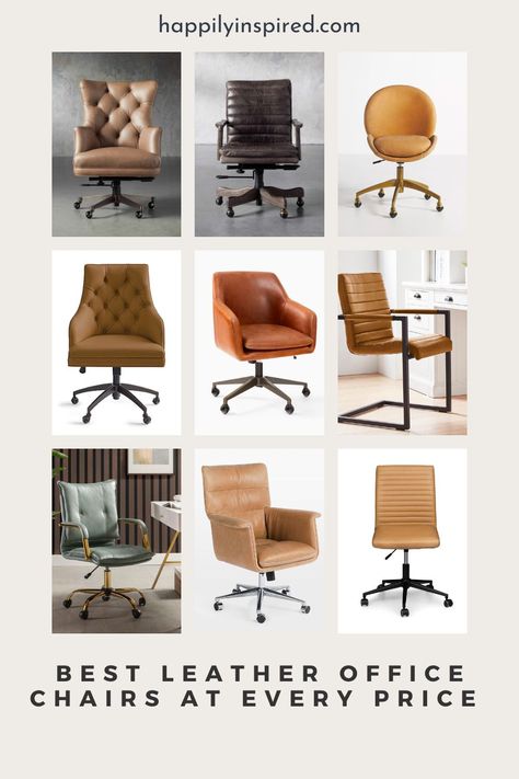 Leather Office Chair Modern, Tan Leather Office Chairs, Real Leather Office Chair, Leather Office Chair Without Wheel, Brown Leather Office Chair, White Leather Office Chair, Sven Sofa, Modern Desk Chair, Leather Office