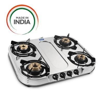 Glen 4 Burner Stainless Steel Gas Stove 1044 XL SS HF BB – KitchenBUFF 4 Burner Gas Stove, Stainless Steel Gas Stove, Burner Stove, Gas Cooktop, Cooking Appliances, Drip Tray, Price Comparison, Gas Stove, Stainless Steel Material