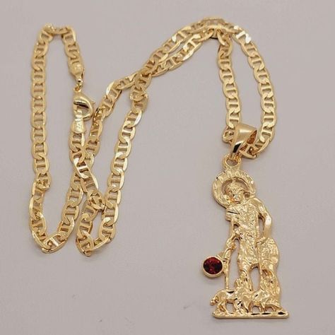 Brazilian 18k Gold Filled San Lazaro Necklace Length Is 20" Free Jewelry Bag Included Brand New Nwt Shipping From Ny Does Not Tarnish It Can Last For Years With Proper Care Free Shipping - After 2 Items Automatic 10% Off After 4 Items With Free Shipping Send Me A Message To Do The Bundle Deal Bad And Bougie, Mens Wedding Bands Tungsten, Mens Gold Bracelets, Jewelry Bag, Mens Accessories Jewelry, Mens Gold, Last One, Jewelry Bags, Necklace Length