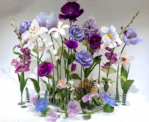 Free-standing Giant Poppy Set-party/wedding/events Floral - Etsy Australia Paper Flower Art, Jewel Tone Wedding, Wedding Event Decor, Large Paper Flowers, Organza Flowers, Flower Sculptures, Purple Themes, Paper Flower Template, Giant Flowers