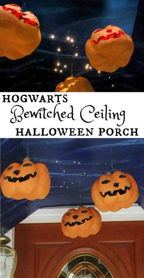 Halloween Ceiling, Ceiling Display, Harry Potter Halloween Decorations, Harry Potter Halloween Party, Halloween Decor Diy, School Of Witchcraft, Halloween Decorations Diy Outdoor, Diy Halloween Decor, Harry Potter Halloween