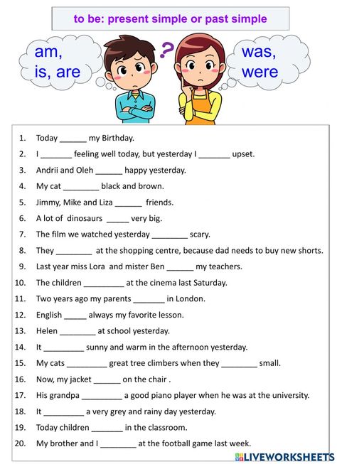 Present Past Simple Worksheets, Present Simple And Past Simple Worksheet, Simple Present Simple Past Worksheet, Simple Present Tense Negative Worksheets, Simple Future Tense Worksheets, Present Past Future Simple Tenses Worksheets, Verb To Be Past, Past Tense Worksheet, Verbo To Be