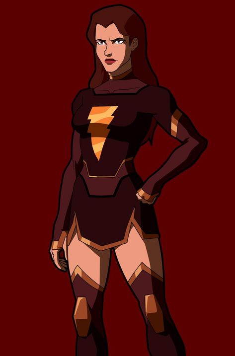 Black Mary Dc Mary Marvel, Mary Marvel, Marvel Family, Fantasy Universe, Dc Comics Artwork, Fitness Models Female, Marvel Dc Comics, Avengers Assemble, Dc Universe