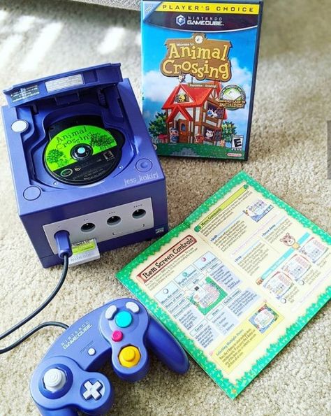 Gamecube Animal Crossing, Nintendo Gamecube Aesthetic, Gamecube Aesthetic, Animal Crossing Gamecube, Nintendo Nostalgia, Animal Crossing Fan Art, Nintendo Sega, Nintendo Gamecube, Childhood Games