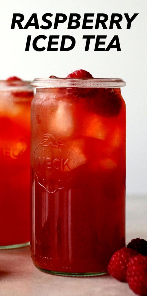 Quench your thirst with a burst of berry goodness in every sip of this refreshing raspberry iced tea. Perfect for warm afternoons or as a delightful accompaniment to your favorite meals, this homemade recipe combines the tangy sweetness of ripe raspberries with the soothing essence of freshly brewed tea. Easy to make and even easier to enjoy, this iced tea is a must-try for anyone looking to add a splash of color and flavor to their beverage lineup. Whether you're hosting a summer gathering or simply relaxing on the porch, this raspberry iced tea is your ticket to a refreshing escape. Raspberry Ice Tea Recipe, Raspberry Iced Tea, Sauce For Salmon, Raspberry Tea, Iced Tea Recipes, Salmon Dishes, Homemade Recipe, Dessert Lover, Creamy Cheesecake