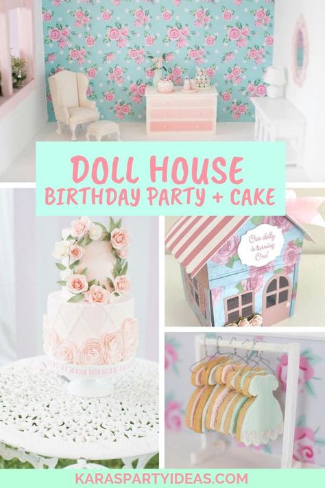 Doll House Birthday Party, House Birthday Party, House Party Decorations, Party Hostess, Doll Party, Oh My Goodness, Party Printables Free, Kids Party Themes, Barbie Birthday